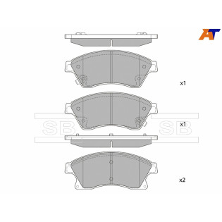 Колодки тормозные перед CHEVROLET CRUZE /AVEO 09-/OPEL ASTRA J 10- (диски 276мм) SANGSIN BRAKE