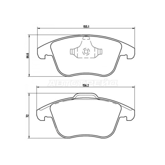 Колодки тормозные перед FORD MONDEO 07-14/FREELANDER II 06-14/VOLVO S60/XC70 07- BREMBO