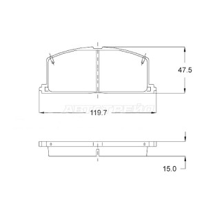 Колодки тормозные перед TOYOTA COROLLA/SPRINTER/RAUM/SPACIO/CALDINA AKEBONO