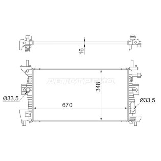 Радиатор FORD FOCUS III 1.6/1.8/2.0  11- (пластинчатый) SAT