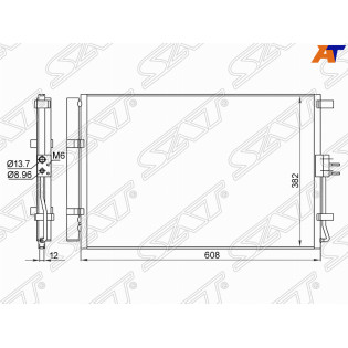 Радиатор кондиционера KIA SOUL 1.6 09-12 SAT