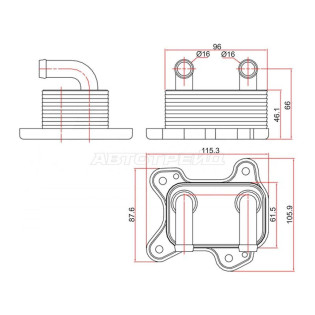 Радиатор масляный OPEL ASTRA G 00-09/CORSA C 00-07/MERIVA A 03-10 SAT