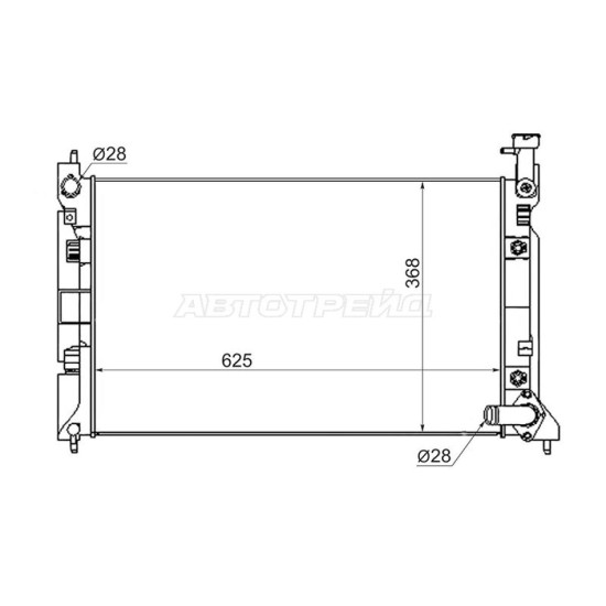 Радиатор MITSUBISHI COLT 4G15/4G19 Z25/8A 02- SAT