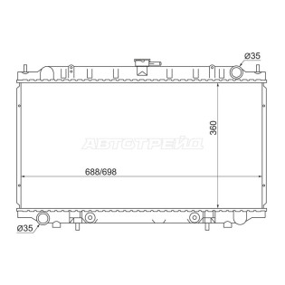 Радиатор NISSAN BLUEBIRD U14/PRIMERA CAMINO P11/INFINITI G20 SR18/20 95-01 SAT