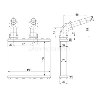 Радиатор отопителя салона NISSAN BLUEBIRD U14/SUNNY B14/PRIMERA P11 95-01 SAT
